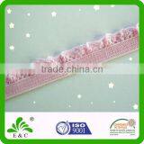 Oeko-Tex100 Customized Color Narrow String Garment Webbing Underwear Trimming Accessories Lace Ruffle Edge Elastic thumbnail-2