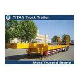 Heavy Duty Tri - Axle 80 Tons Gooseneck Low Bed Trailer for Construction Machinery thumbnail-1