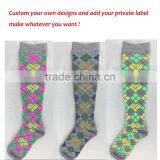 Wholesale Custom Light Compression Nurse Socks Knee High Private Label Sport Compression Running Socks-ZP0008 thumbnail-1
