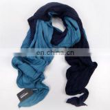 hang dyeing 2 color crinkle cotton scarf