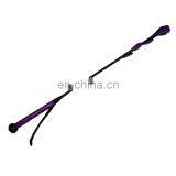 HMB-600F LEATHER STICK CROP PURPLE ROSE STYLE BULLWHIP BEAUTIFUL RIDING WHIP thumbnail-1
