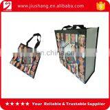2016 personalized thick printed reusable woven carrier bag for cloth