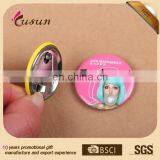 Promotion metal tin button badge 50mm Custom button badge with safety pin