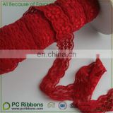 1" width red elastic Stretch Lace