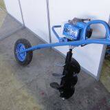 New Design Hand Push Type Wheel Earth Auger Ground Drill With 2 Stroke Gas Engine thumbnail-4