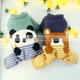 Cute Puppy Dog Coat Winter Outfits Pet Clothes Four Feet Cotton-padded Panda Paw Jacket thumbnail-1