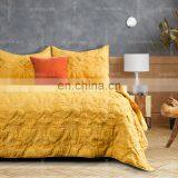 90gsm Washed Microfiber Bedding Set Bedspread With Embroidery Quilt Cover Bedding Set