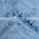 Designer Customer Pompom Blanket Flannel Fleece High Quality Bed Throw Blankets thumbnail-7