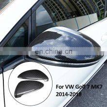 Car Carbon Fiber Wing Rearview Mirror Covers Cap For VW GTI Golf MK7 E-Golf SportWagen Altrack R 5G0 857 538 537 E ABS thumbnail-2