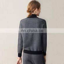 Women Cashmere Lounge Set Women Cardigan Sweater Knitted Joggers Pants 2 Piece Set thumbnail-2