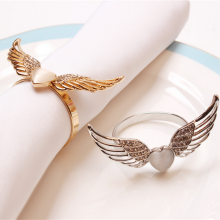 Gold Silver Angel Love Wings Napkin Ring For Valentine's Day Table Decoration thumbnail-3