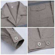 Spring and Autumn Long Sleeved Work Suit for Men, Wear-resistant and Thickened Factory Workshop Auto Repair Shop Suit, Mechanical and Electrical Work Suit, Labor Protection Suit thumbnail-4