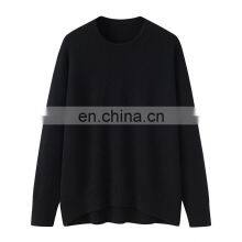 Custom Design Women's Oversized Round Neck Knit Tops Plus Size Casual Solid Pattern Cashmere Sweater Pullover Winter ODM Supply thumbnail-1