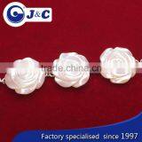 Real Natural Mother of Pearl Shell Carve Flower Bracelet thumbnail-6