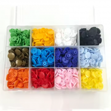 OEM Multi-Color Solid Color Round Marathon Running Number Bib Clip Plastic Race Running Bib Clips Buckle Plastic Snap Button thumbnail-2