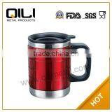 Cheap Plastic and Metal Double Wall Coffer Mug