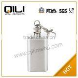 QiLi 2oz Stainless Steel Key Chain Flask
