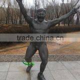 Bronze Excited Winner Sportsman Statue