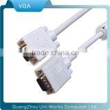 15pin White LCD 3+4 VGA Cable