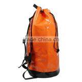 orange waterproof rope bag for caving