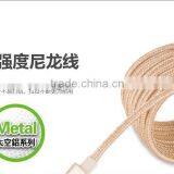 Original GOLF 3M Metal Nylon Weave Micro USB 2.1A Fast Sync And Charge Cable for Android Mobile Phone thumbnail-5