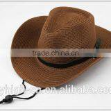 Factory Bulk Cheap Fashionable Cowboy Straw Cap thumbnail-3