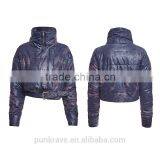 PY-162 Deep Winter Punk Rave Fireworks Retro Thicker Cotton Knight Short Jacket thumbnail-4