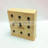 wooden handmade cabinet decorative new product wholesale high quality handle 9 drawers pine