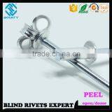 BOUNTY HOT SELLING OPEN END FACTORY TRUSS HEAD ALUMINUM STEEL PEEL BLIND RIVETS thumbnail-1