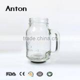 16oz Straw and Tin Lid Mason Jar With Handle thumbnail-2