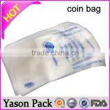 Yason plastic coin pouch custom plastic coin bank coin bag for bank use