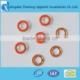 Red Painting Curtain Metal Eyelets