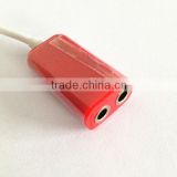 Customized 3.5mm 1 to 2 Stereo Headphone/ Earphones Splitter Cable adapter for mobile phones