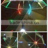 Global Hot Selling Transparent Fabric Light Ribs LED Umbrella for Festival