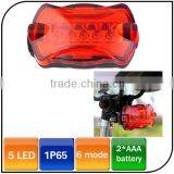5 Red Led Cycling Lamp AAA Battery IP65 Led Bike Tail Light thumbnail-1