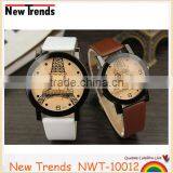 Fashion Eiffel Tower Cheap Leather Wrist Couples Watch thumbnail-5