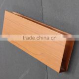 Chemical Preservation Metal Suspended Ceiling Panel With Wood Grain Color U Section Aluminum Screen Ceiling