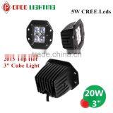 Factory Wholesale 3" Mini Cube Light, 20W Offroad Truck Cube Light