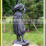 garden bronze woman statue