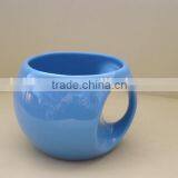 Creative Fancy Peculiar Football Shape Red Yellow Orange Blue and Green Ceramic Coffee Mug thumbnail-2