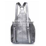 New Style Leather Silver Girls Backpack Bag thumbnail-2