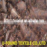 New Fancy Item 95% Polyester 5% Spandex Warp Knitted Velvet With Bronze Foil Python Pattern Print Fabric thumbnail-6