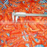Frozen red pepper strip High Quality IQF Red Pepper Diced strip