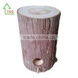 Round Log Hut Natual Wooden Manufacture Cage Birds thumbnail-1