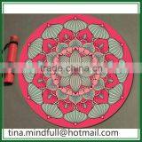 Wholesale Custom Printed Portable Thin Rubber Round Mat thumbnail-2