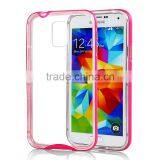 Soft Tpu Armor Cover for Samsung Galaxy s5 Transparent Tpu pc Frame Case Cover thumbnail-1
