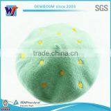 Wholesale Wool Black Pearl Beret Hat Cheap Lady Rhinestone Beret Cap thumbnail-6