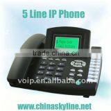 5 line voip sip phone with rj45, cheap price and strong function