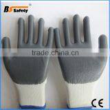 BSSAFETY Cheap Gray Nitrile Coated Gloves With Polyester Liner thumbnail-2