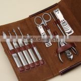 Professional 11 In 1 Nail Care Manicure Set with PU Manicure wallet disposable manicure kit